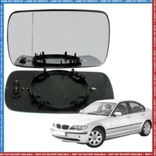 Left side Wide Angle mirror glass for BMW 3 series 1998-05 saloon estate Heated