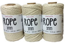 Premier Yarn Rope 3 Spools 3mm Natural