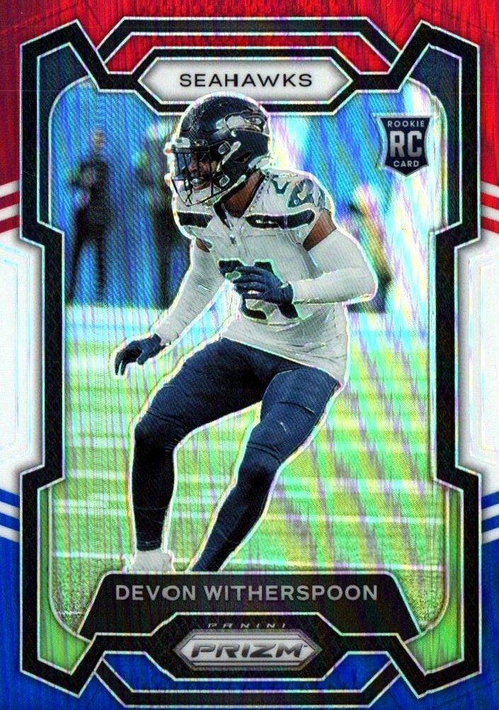 2023 Panini Prizm #389 Devon Witherspoon (RC) RWB Prizm