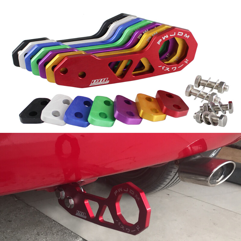 Black Universal JDM Style Aluminum Racing Car Rear Tow Hook for Honda