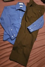 Boys Size 8 Button Down Shirt Black Dress Pants