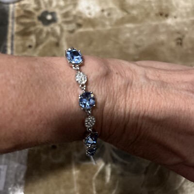 $68 GIVENCHY signed Silver TONE Blue Stone BRACELET J1ff | eBay $68 GIVENCHY signed Silver TONE Blue Stone BRACELET J1ff | eBay