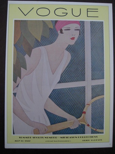 Vintage-Print-of-VOGUE-Magazine-Cover-JULY-15-1927-Summer-Sports-Tennis