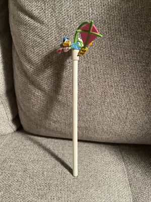 Donald Duck And Kite Spinner Pencil + PVC Topper Vintage Toy Figure DISNEY