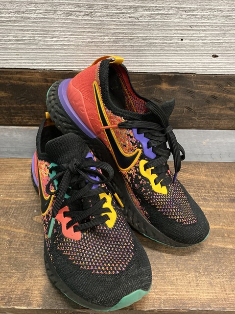 Size 4 - Nike Epic React Flyknit 2 Black Ember Glow for sale online | eBay