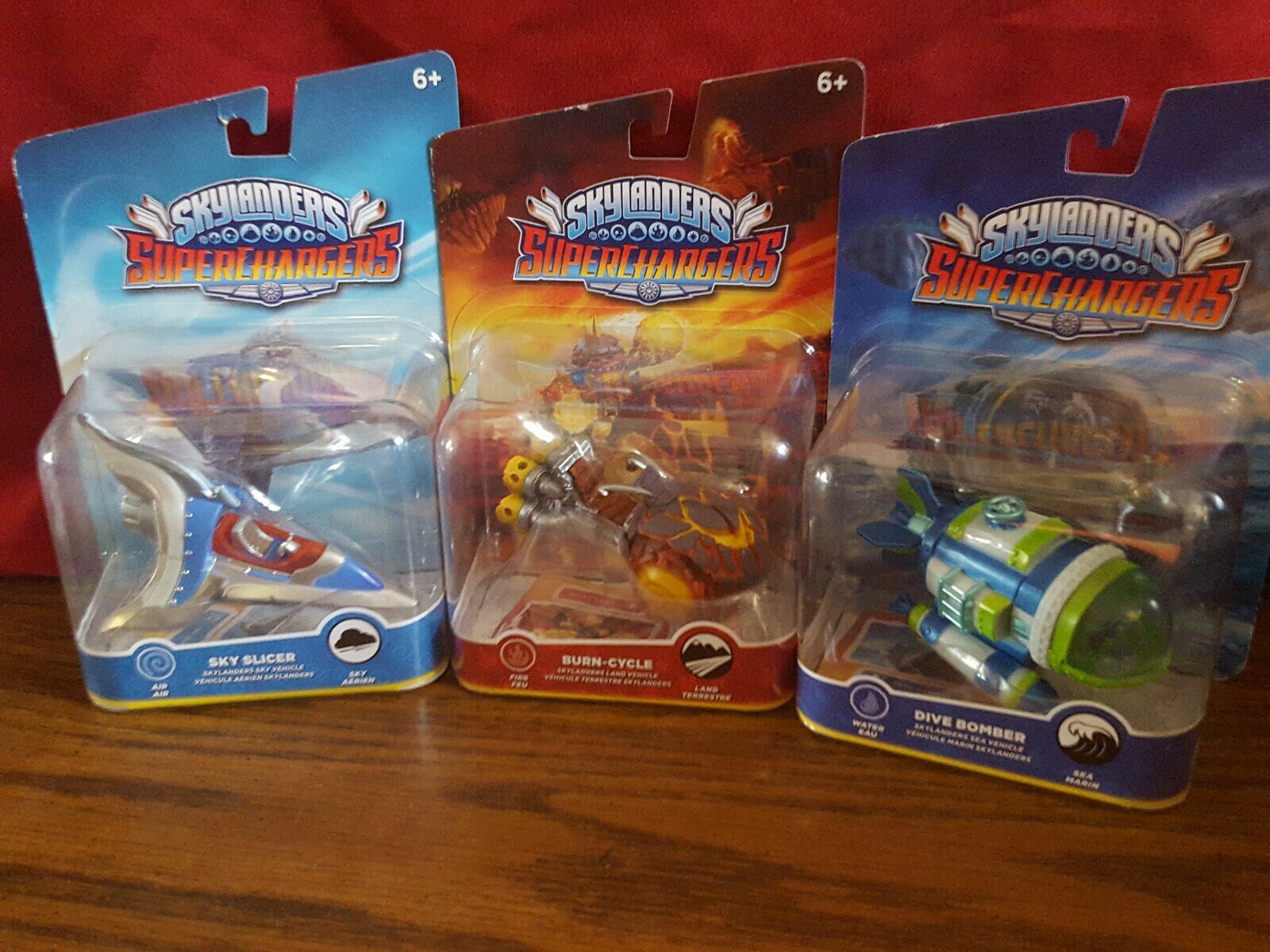 SKYLANDERS SUPERCHARGERS SKY SLICER VEHICLE SET OF 3 DIVE BOMBER sky