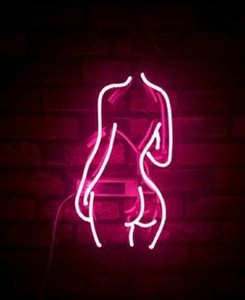 New Beauty Back Butt Pole Girl Acrylic Neon Sign 14 X7 Bedroom