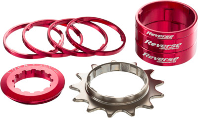 Reverse Single Speed Umbau Kit 13 Zähne rot