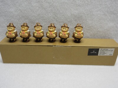 Hallmark Merry Miniatures 1995 Cameron Cat Pilgrim lot of 6
