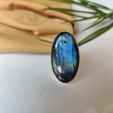 Natural Labradorite Gemstone Ring 925 Sterling Silver Free Shipping Lovely Ring