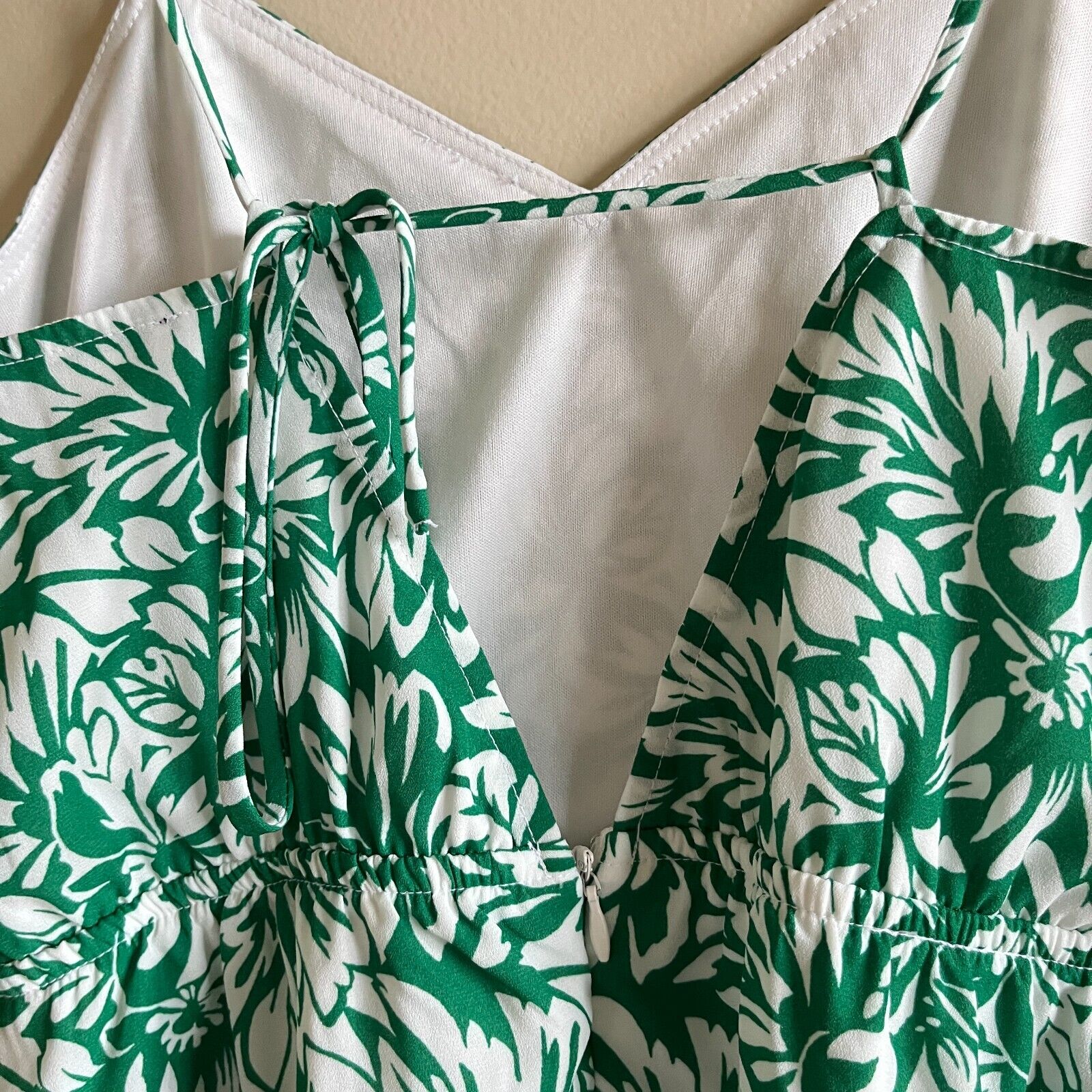 Lulus On The Riviera Green Floral Print Tie-Back … - image 7