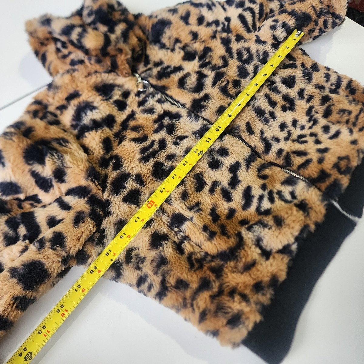 No Boundaries Tan Black Leopard Fur Warm Winter Jacket Coat No Boundaries Tan Black Leopard Fur Warm Winter Jacket Coat