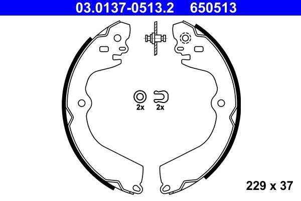 Ate Bremsbackensatz 03.0137-0513.2 FüR Nissan-image