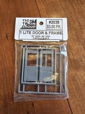 Tichy Train Group #2038 1 Lite Door /Frame O Scale 2 Sets