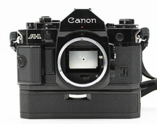 Canon A-1 Black 35mm SLR Film Camera Body Power Winder A From JAPAN