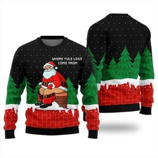 Hilarious Santa Claus Funny Ugly Christmas Sweater Unisex Fullsize S-6XL