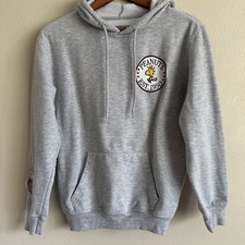 Peanuts Snoopy Woodstock Hoodie Small 4-6 Heather Grey Pullover Pockets