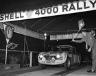 Triumph TR4 works rally car 1964 Shell 4000 rally press photo start Jennings