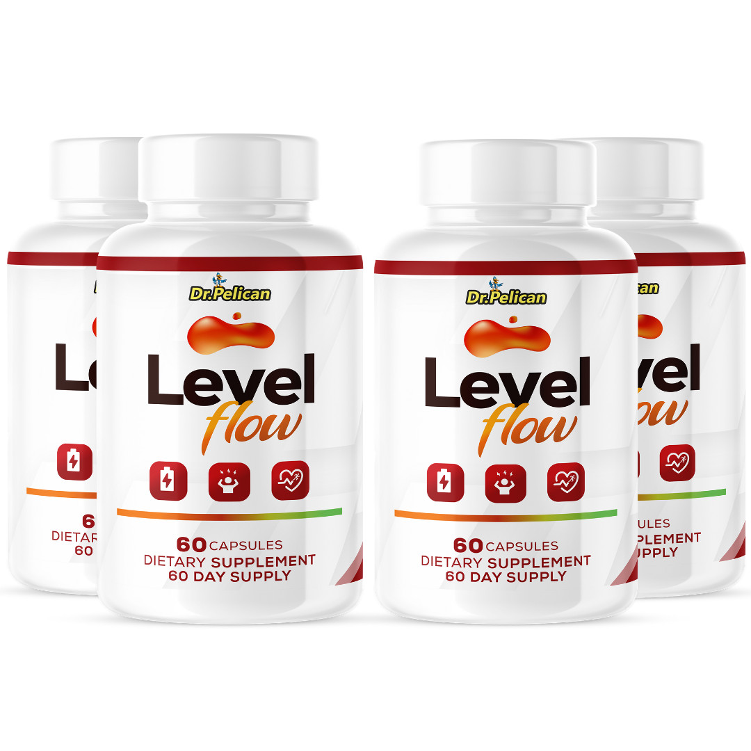 Level Flow- Blood Support- 4 Bottles- 240 Capsules