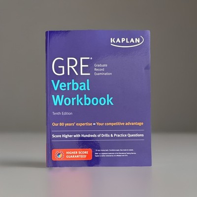 Kaplan GRE Verbal Workbook Tenth Edition Exam Preparation Paperback