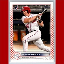 Jakson Reetz Orange Star Rookie Card RC /99 Print Run Complete Set 2022 Topps. rookie card picture