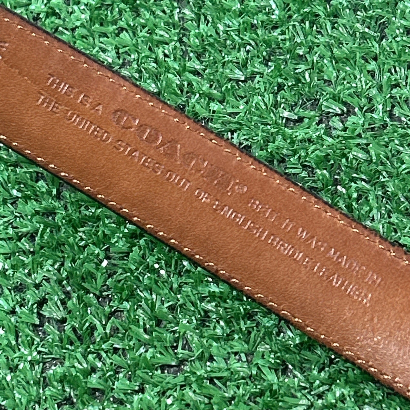 Cintura Coach vintage inglese briglia pelle nera 42” 105 cm 5900 made in USA