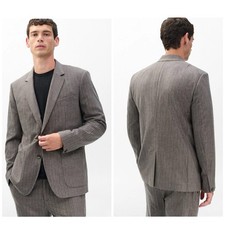 NWT Rag Bone 798 Butler Flannel Blazer In Mink Stripe Size: 40