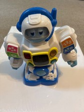 Vintage 11" Hap-P-Kid Happy Toy Robot Learning ABC 123 Bi-lingual Tested Works