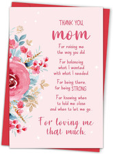 Heartfelt Mother's Day Card from Son or Daughter, Birthday  Thank You Card