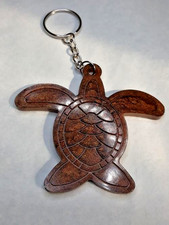 Handmade Sea Turtle Keychain Resin Coastal Ocean Handcrafted