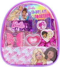 Barbie Townley Girl Kids Makeup Backpack Set Pink PVC Ages 3+