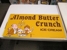 Baskin Robbins ice cream 1977 store poster sign ALMOND BUTTER CRUNCH boy butler