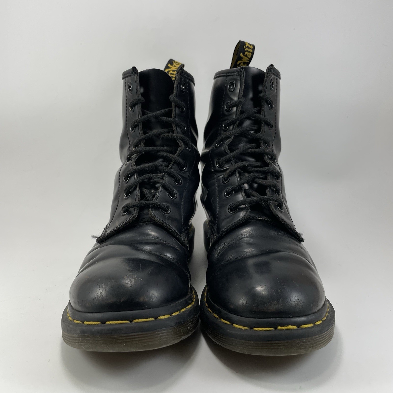 Dr. Martens Doc 1460 Combat Boots Womens Size 8 Black Leather Lace Up 8-Eye thumbnail 2