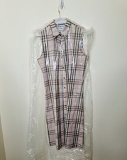 Burberry Pink Plaid Midi Dress