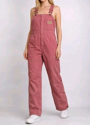 CE Schmidt Workwear Women s Sz S REG 6-8 Pink  Insulated Canvas  Bib Overalls
