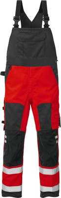FRISTADS 101019-396 High Vis Latzhose Kl. 2 1015 PLU  Gr.C56 Warnschutz-Rot/Schw