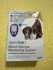 AlphaTrak 3 Blood Glucose Monitoring System Kit Pets Diabetic Cats Dogs Horses
