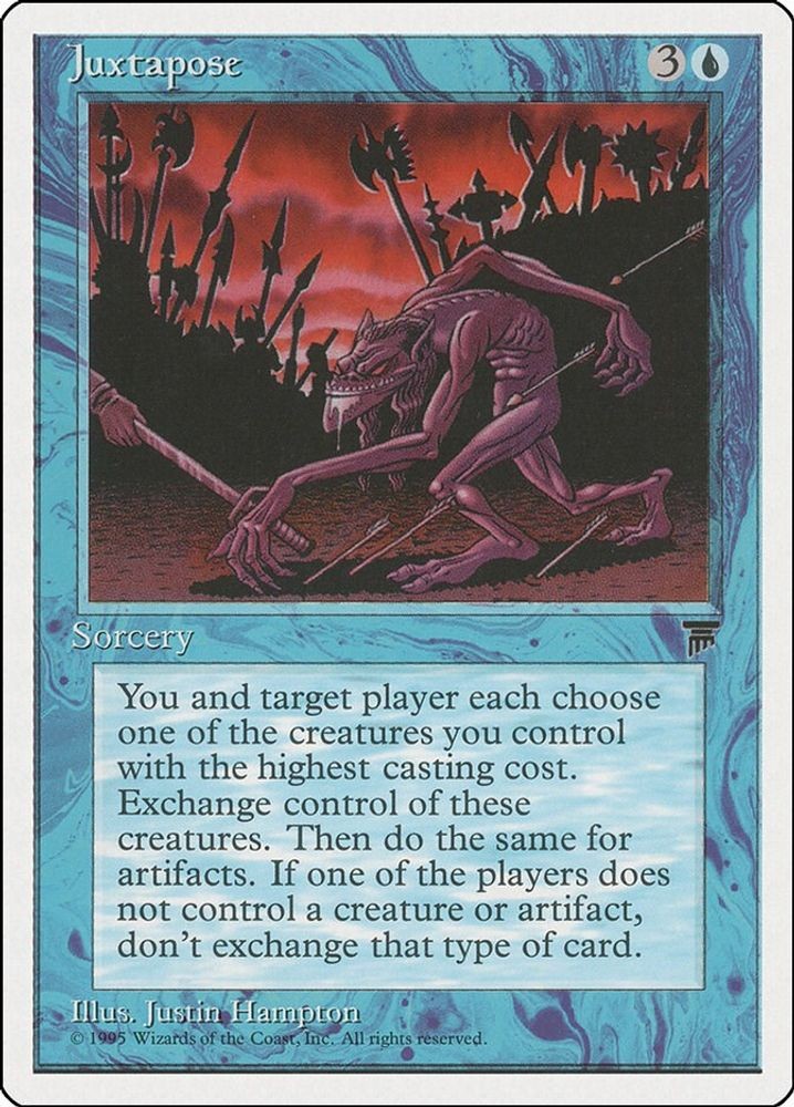 1995 Magic: The Gathering: Chronicles - Juxtapose (#22, Rare, Lightly Played)