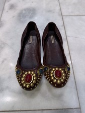 Miu Miu Woman s Brown Flats With Stones Size 38