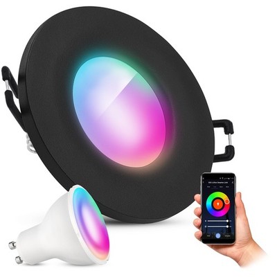 BEDA Spot Schwarz IP65 mit LED 5W GU10 WLAN RGB Strahler dimmbar Deckenlampe