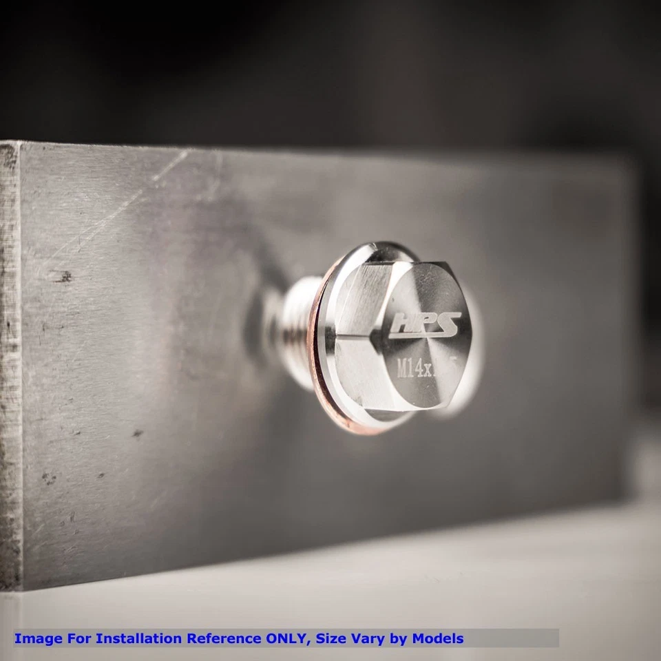 Perno magnético de tapón de drenaje de aceite de acero inoxidable HPS con arandela M12x1,5 para BMW Mini Foto 2 de 4