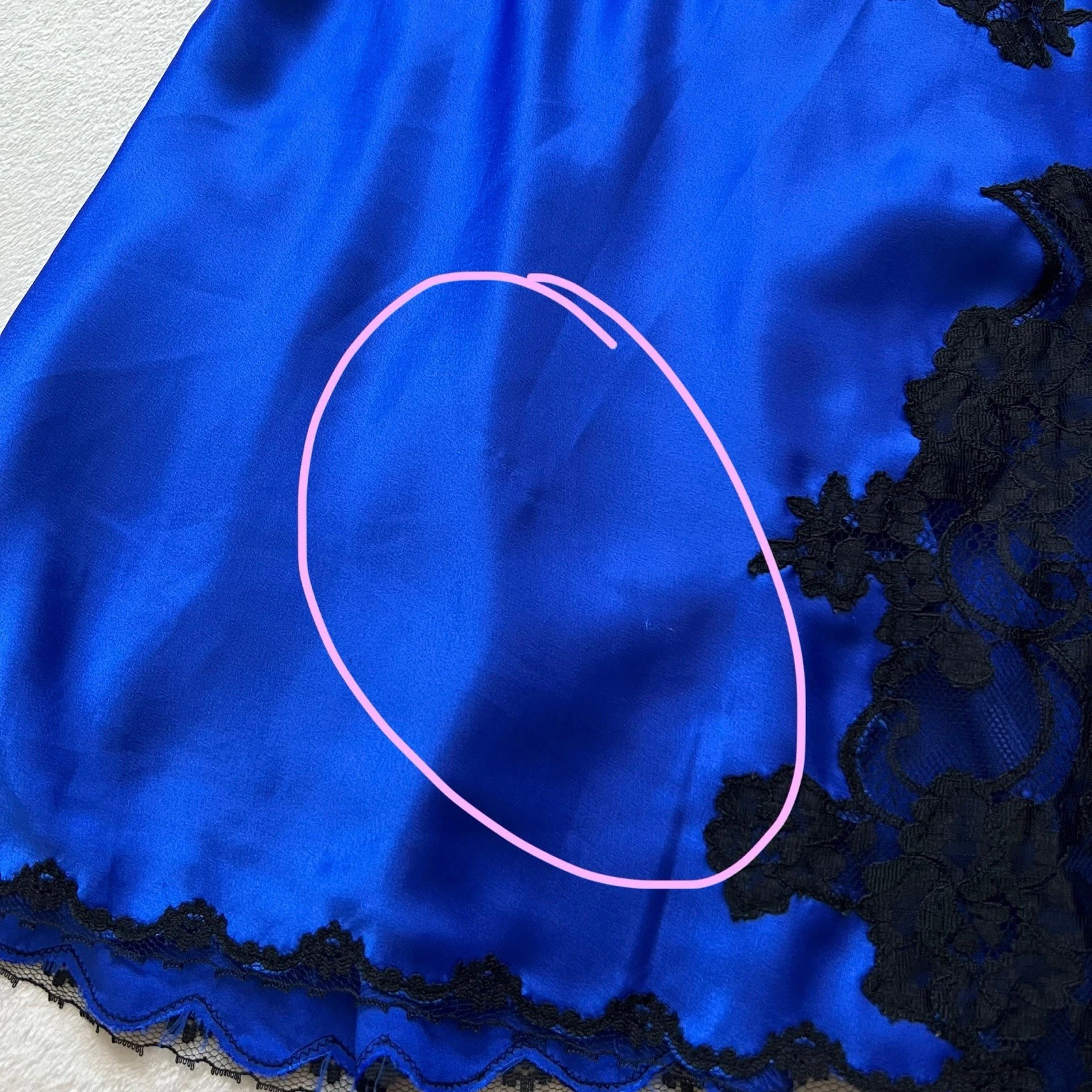 UNDERCOVER Vestito donna y2k romantico gotico blu raso babydoll Victoria’s Secret taglia S