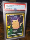 PSA 8 - PIKACHU 2021 POKEMON CELEBRATIONS FA 005/025 FULL ART Red NM Mint