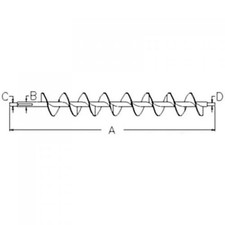 Used Auger - Lower Clean Grain fits John Deere 9450 9550 9560 9860 STS LAJC9450