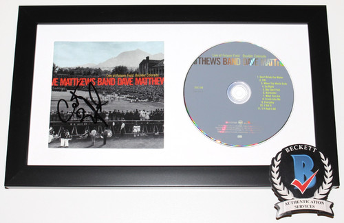 CARTER BEAUFORD SIGNED FRAMED DAVE MATTHEWS BAND LIVE CD COVER BECKETT BAS COA