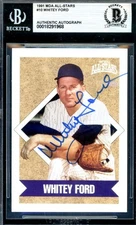 Whitey Ford Beckett BAS Signed 1991 MDA All Stars Autograph