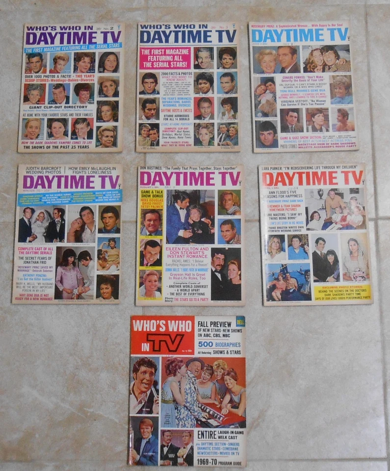 Lot of 7 Daytime TV Magazines 1970's  - Vintage Soap Opera Gossip Pulps - Image 2 of 4