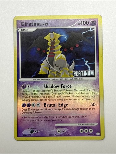 Pokémon Giratina Lv. X Promo Holo Card 4/146 100 HP Pokemon Promos 2008 MP