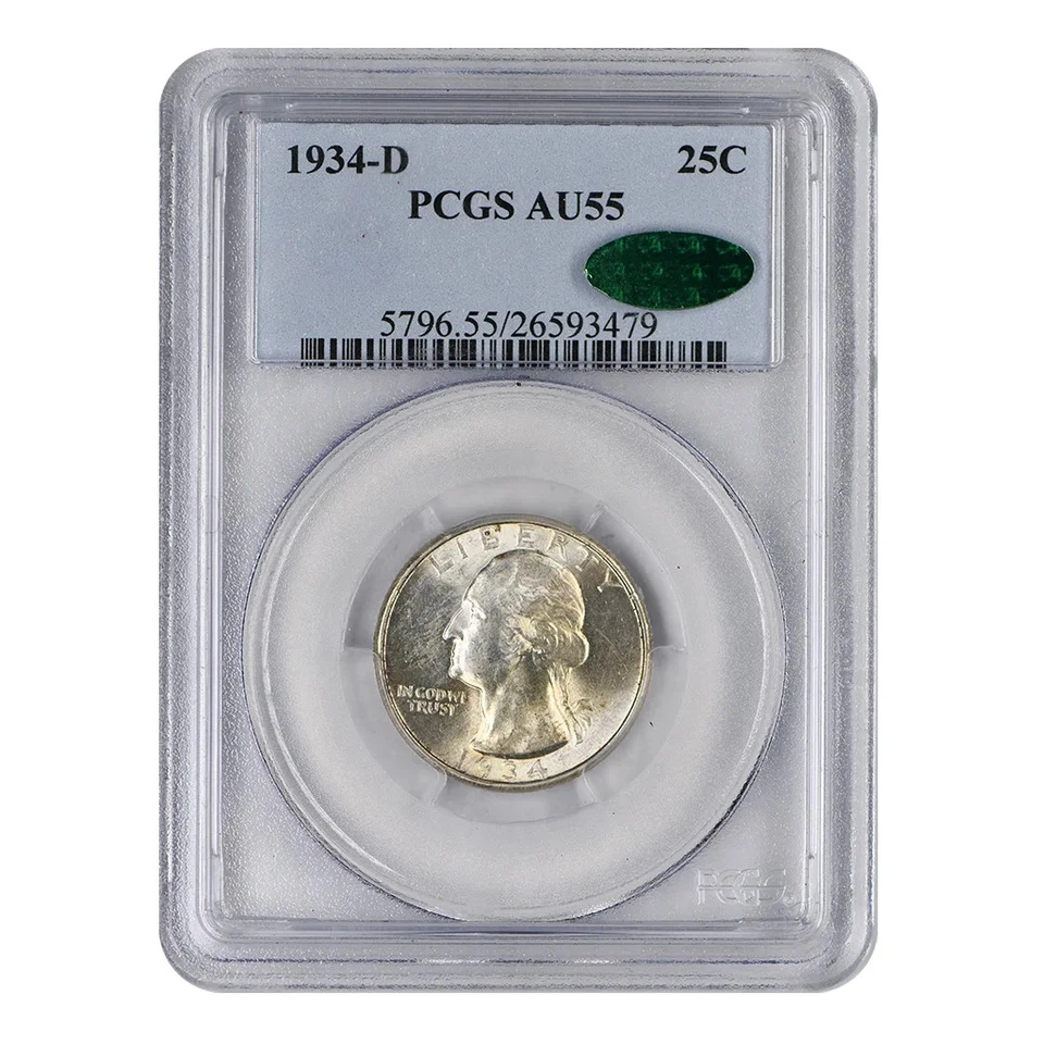 1934-D Washington Quarter PCGS AU-55 CAC - Image 3 of 4