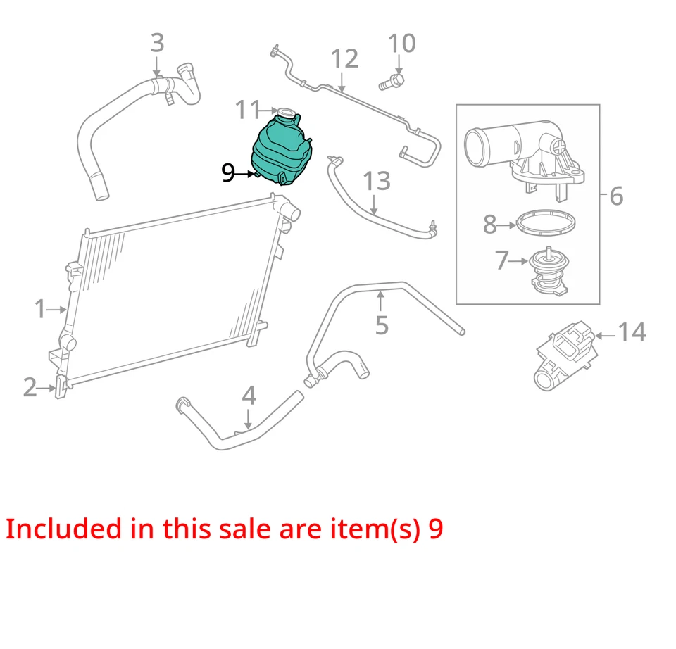 2010 Dodge Journey Coolant Overflow Bottle OEM 115K Miles - LKQ392944110 - Image 4 of 4